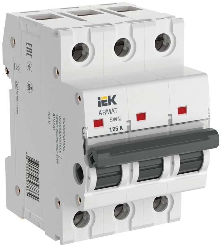 ARMAT Выключатель-разъединитель SWN 3P 125А IEK AR-SWN-3-125 ARMAT Выключатель-разъединитель SWN 3P 125А IEK AR-SWN-3-125