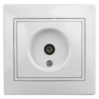 Розетка TV одиночная, СУ, Plano, белый, 1-301-01 Intro Б0027617