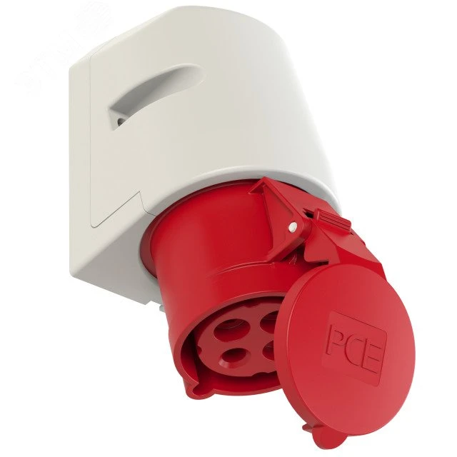 Розетка настенная 32А/400V/3P+E/IP44 PCE 124-6 00-00002355 Розетка настенная 32А/400V/3P+E/IP44 PCE 124-6 00-00002355