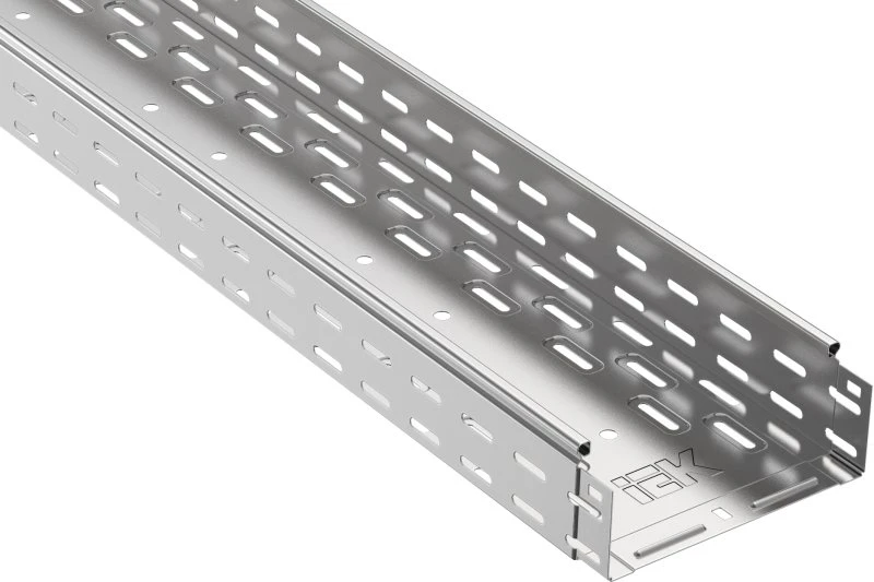 Лоток перфорированный 300х80х3000 IEK CLP10-080-300-3 Лоток перфорированный 300х80х3000 IEK CLP10-080-300-3