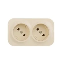 Quteo розеточный блок с предварительным           подключением 2 x 2К без шторок - 16 A - 250 В IP  20 - Слоновая кость Daccord/Legrand 782261