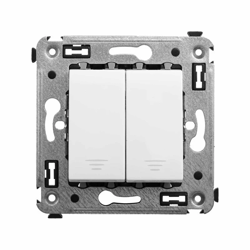 Avanti Кнопка двухклавишная в стену  Белое облако DKC 4400154 Avanti Кнопка двухклавишная в стену  Белое облако DKC 4400154