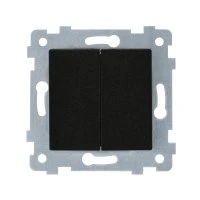 Мария Механизм выключателя двухклавишного скрытой установки С510-439 Антрацит Кунцево-Электро 110040