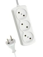 Удлинитель КОСМОС 6А 3 гн ПВС 2*0,75 3м Космос YKsm3m-3g(6A)S