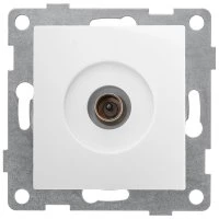 Розетка антенная Bravo, механизм, одинарный, белый GUSI ELECTRIC С10А1-001
