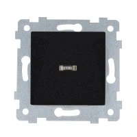 Мария Механизм выключателя одноклавишного скрытой установки со светоиндикацией С110-438 Антрацит Кунцево-Электро 110042