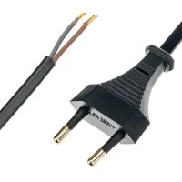 Провод с евроштекером, 2м, 2.5А, черный, 28565 6, duwi Duwi