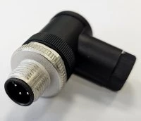 Разъем М12, 4A, штыревой, винт, пластиковый, угловой, резьба PG7, кабельная часть СТЭЗ 185200143