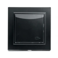 Розетка одноместная с/з с крышкой, 250В, 16А серия Эрна, черный Stekker STEKKER PST16-9012-03 39481