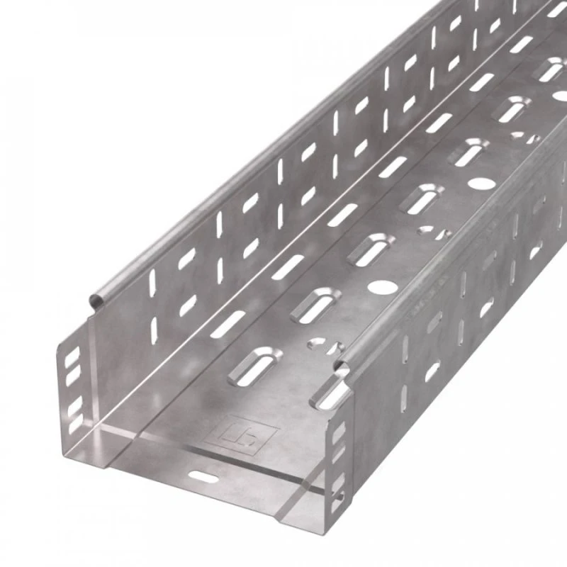 Лоток перфорированный Стандарт INOX (AISI 409) 150х80х3000 (0,7 мм) (6 м/уп) Промрукав PR16.2415
