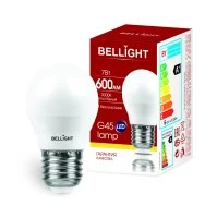 Лампа светодиодная LED 7Вт 3000K 600Лм E27 Шар BELLIGHT 88297800