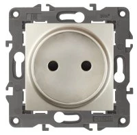 Розетка однофазная скрытого монтажа, в рамку без шторок шампань 16А 250В IP20 автоматические (безвинтовые) зажимы 14-2105-04 Эра Elegance ЭРА Б0034287