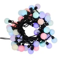Гирлянда Мультишарики 38 мм, 10 м, черный ПВХ, 40 диодов, RGB Neon-Night 303-579