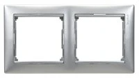 VALENA Рамка 2 поста горизонтальная алюминий Legrand/Daccord 770152