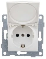 Розетка однопостовая Ugra с/з с з/ш и крышкой, механизм, в комплекте с кожухом IP44 К502, 16А, 250В, белый GUSI ELECTRIC С11Р91-001(с кожухом IP44 К502)