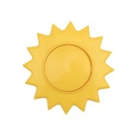 Выключатель одноклавишный KRANZ HAPPY Солнце скрытой установки, желтый Kranz KR-78-0617