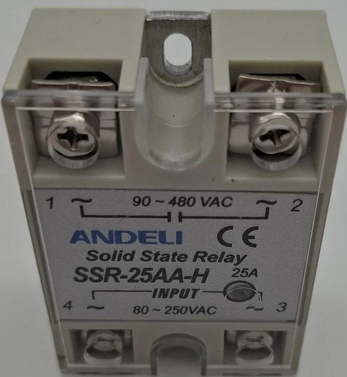 реле твердотельное SSR-25AA-H 25A Управляющее напряжение 80-250V AC 90-480V AC ANDELI ADL09-253 реле твердотельное SSR-25AA-H 25A Управляющее напряжение 80-250V AC 90-480V AC ANDELI ADL09-253