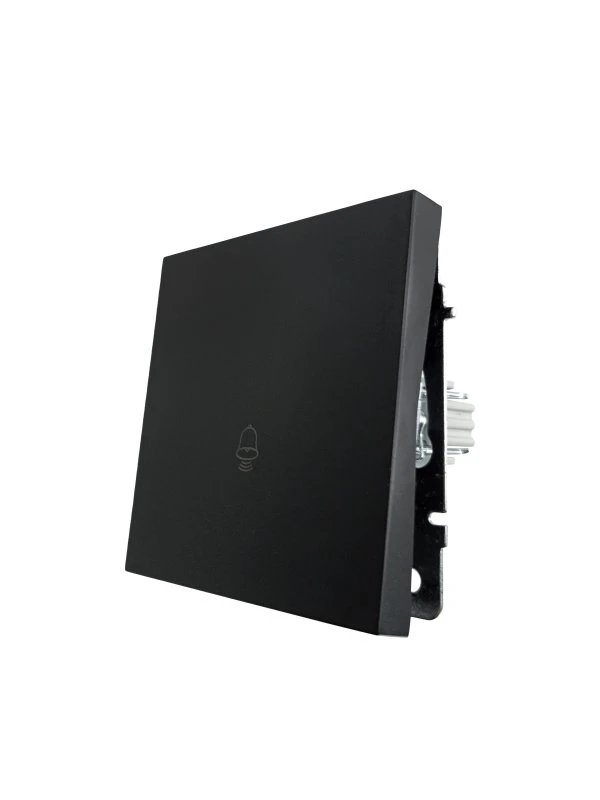 ZIMA Кнопка звонка черный бархат безвинтовой зажим/клемма  Lezard 704-4288-103QC ZIMA Кнопка звонка черный бархат безвинтовой зажим/клемма  Lezard 704-4288-103QC
