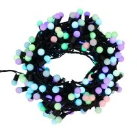Гирлянда Мультишарики 17,5 мм, 20 м, черный ПВХ, 200 диодов, RGB Neon-Night 303-509