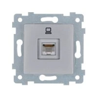 Мария  Механизм розетки низковольтной ПК скрытой установки РК1-455 Алюминий Кунцево-Электро 110048