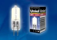 Лампа галогенная JC-220/35/G4 CL Картонная коробка Uniel 2585 02585