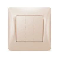 Выключатель трехклавишный Ugra, механизм, 10А, 250В, шампань GUSI ELECTRIC С11В3-027 Выключатель трехклавишный Ugra, механизм, 10А, 250В, шампань GUSI ELECTRIC С11В3-027
