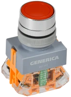 Кнопка D7-11T d=22мм 1з+1р с фикс. кр. GENERICA IEK BBT50-11T-3-21-K04-G Кнопка D7-11T d=22мм 1з+1р с фикс. кр. GENERICA IEK BBT50-11T-3-21-K04-G