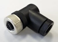 Разъем М12, 5A, гнездовой, винт, пластиковый, угловой, резьба PG9, кабельная часть СТЭЗ 185200138