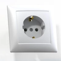 СЕЛЕНА Розетка скрытой установки одноместная с заземляющим контактом РС16-370, белый Кунцево-Электро 8111
