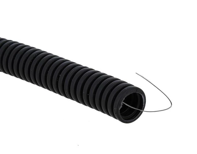 Труба гофр. ПВХ с протяжкой d25 мм (50 м) черная -Plast EKF tg-z-25-50-black Труба гофр. ПВХ с протяжкой d25 мм (50 м) черная -Plast EKF tg-z-25-50-black