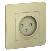 BLANCA С/У РОЗЕТКА без заземления со шторками, 16А, 250В, БЕЖЕВЫЙ Systeme Electric BLNRS000117