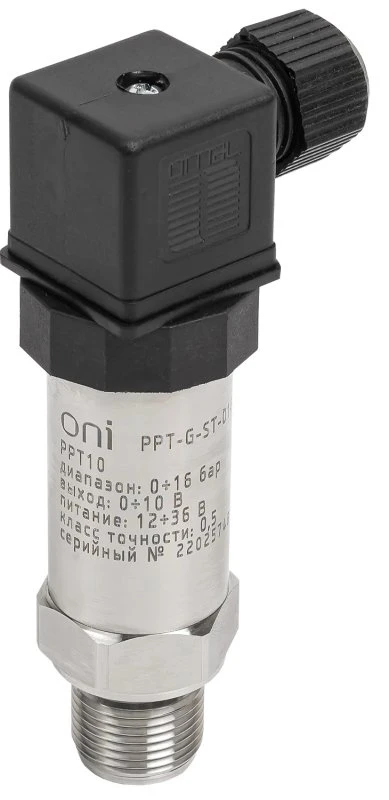 Преобразователь давления PPT10 0,5% 0-16Бар 0-10В M20 DIN43650 ONI PPT-G-ST-016-0-10-3-2 Преобразователь давления PPT10 0,5% 0-16Бар 0-10В M20 DIN43650 ONI PPT-G-ST-016-0-10-3-2
