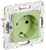 SKANDY Розетка с заземлением без защитных шторок 16А SK-R05G мятный IEK SK-R11-16-K06