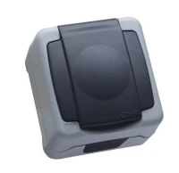 герметичная серая розетка с крышкой IP55 (винтовой зажим) Makel 36064029