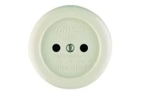 Розетка наружная без заземления круглая (керамика) Makel 16012