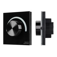 Панель SMART-P99-DIM-G-IN Black (230V, 1.5A, 0/1-10V, Rotary, 2.4G) (ARL, Стекло) Arlight 028433