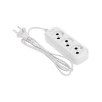Удлинитель 3 гнезда, 1,5 м, 2х0,75 мм2, б/з, белый ProConnect 13-4205