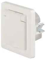 Розетка Intro 7-209-01 Style 2P+E Schuko с крышкой штор., 16А-250В, IP44, СУ, белый Б0060645
