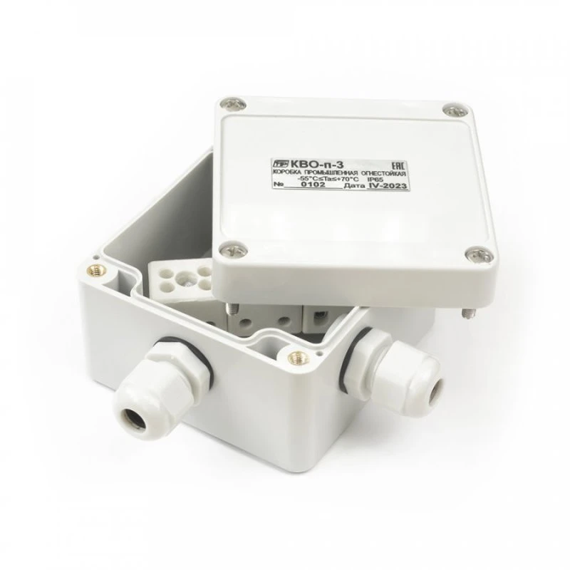 Коробка взрывозащишенная огнестойкая пластиковая 3 ввода 0,75-1,5 мм  белая 103х129х55 Спецприбор Промрукав PR08.15634