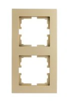 VESNA Рамка 2-ая вертикальная б/вст золото Lezard 742-3600-152