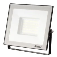 Прожектор светодиодный, серия PROFI, 230В, 50Вт, 6500К, 5000Лм, IP65, гарантия 5 лет, черный, 53408 6, Ritter RITTER