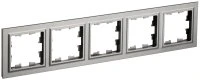 BRITE Рамка 5 постов РУ-5-БрС сталь IEK BR-M52-K46