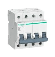 Выключатель автоматический четырехполюсный (АВ) С 63А 4P 6kA 400В City9 Set Systeme Electric C9F36463