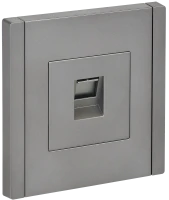 FORTE&PIANO Розетка компьютерная RJ45 кат.6 FP531 сталь IEK FP-K10-2-K46