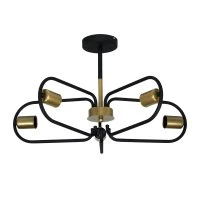 Светильник потолочный Солей 151 черн.зол. НПБ 01-5х60-166 Е27 Элетех 1005405393