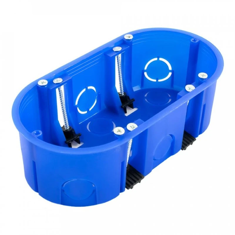 Коробка установочная двухместная ГСК безгалогенная (HF) 140х68х46 (94шт/кор) Промрукав 80-0620