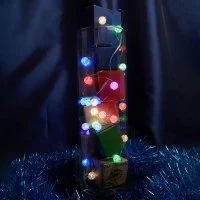 Гирлянда линейная Лед шарики LED мульти 3м от батареек FERON CL565 48612