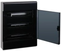 Щит распределительный навесной на 54 модуля с дверцей черный IP41 (ЩРн-П-54) RUVinil 68054Ч