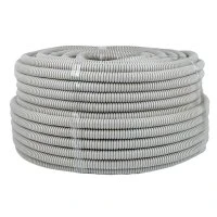 Труба гибкая 20мм с протяжкой серая (100м) Plast EKF tg-z-20