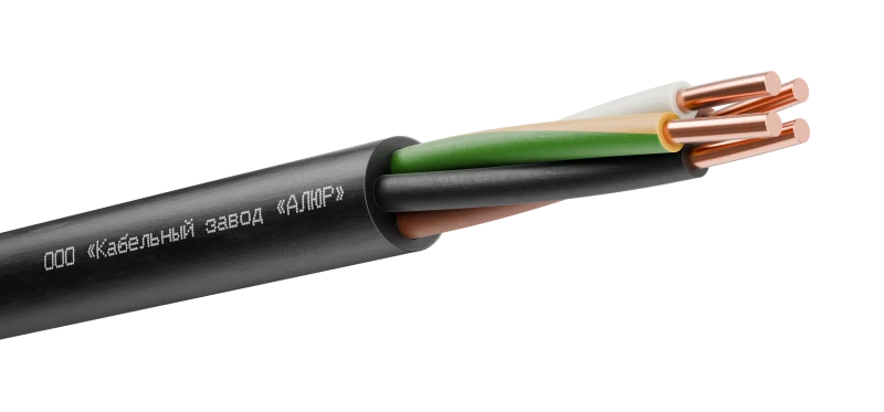 Кабель силовой ВВГнг(А) 4х4 (ок)(PE)-0.660 однопроволочный АЛЮР 00-00003844